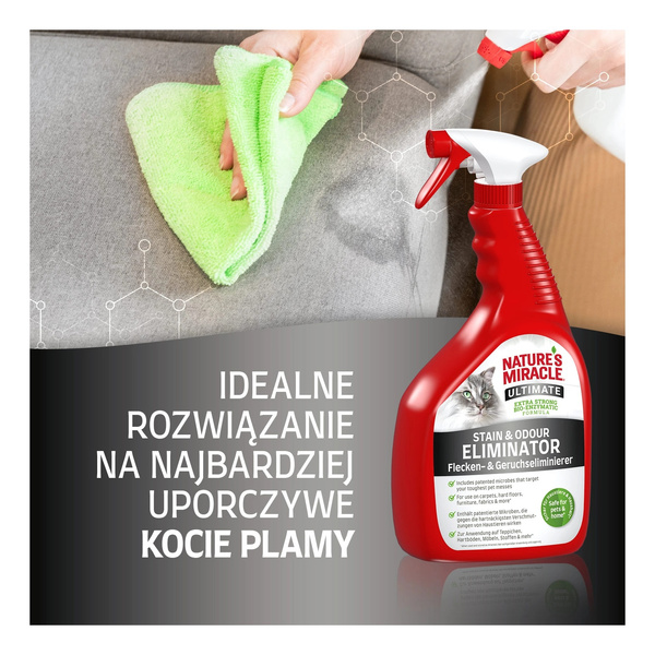 NATURES MIRACLE Płyn do usuwania plam i zapachów kot ULTIMATE 946ml