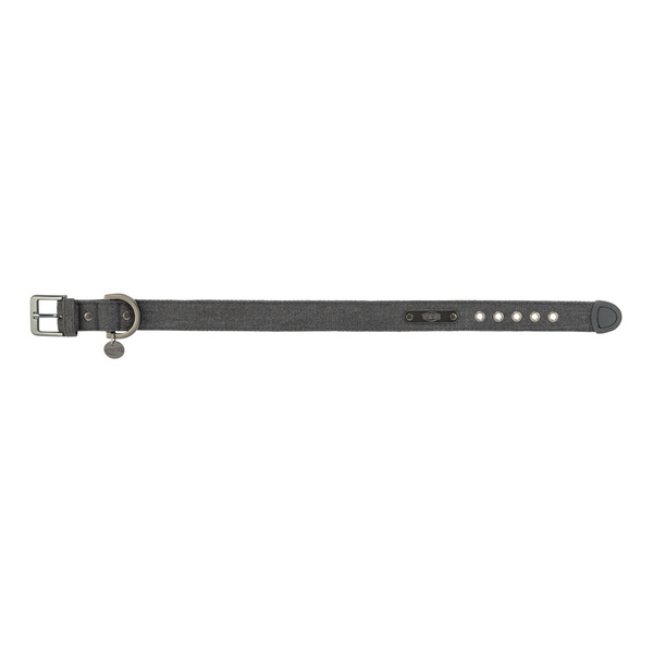 Trixie CityStyle, obroża, dla psa, bawełna, czarna, M: 35-42 cm/25 mm, szeroka