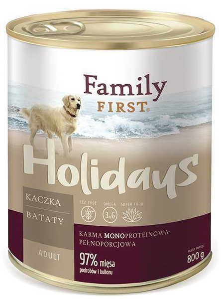 Family First Puszka KACZKA bataty adult 6 x 800g