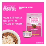 Schesir Born Carnivore karma sucha dla kociąt kurczak z jajkiem 255 g