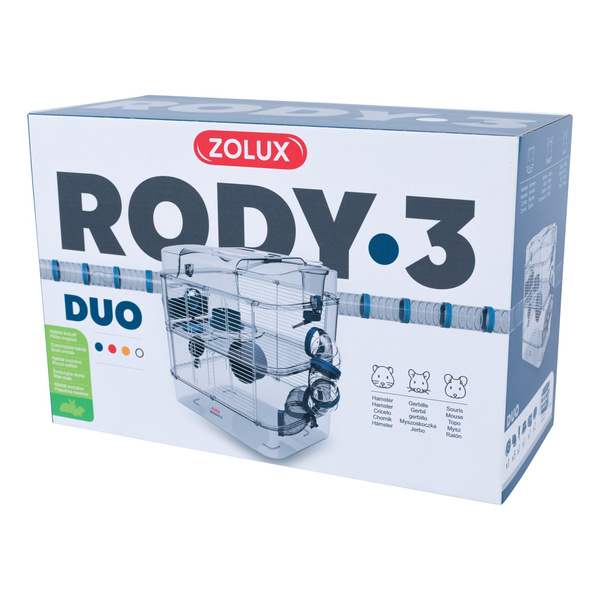 ZOLUX Klatka dla chomika, myszki RODY 3 DUO kol. niebieski