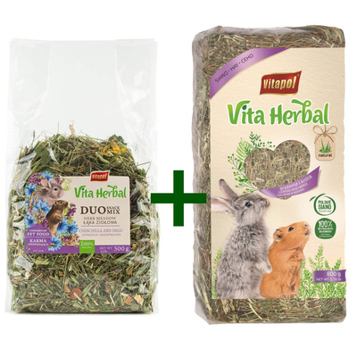Vita Herbal Łąka ziołowa szynszyl 500g  + siano