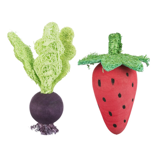 Trixie Zestaw zabawek truskawka burak dla gryzoni