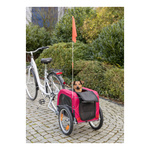 Trixie Przyczepka rowerowa, czerwono-czarna, S: 53 × 60 × 60/117 cm