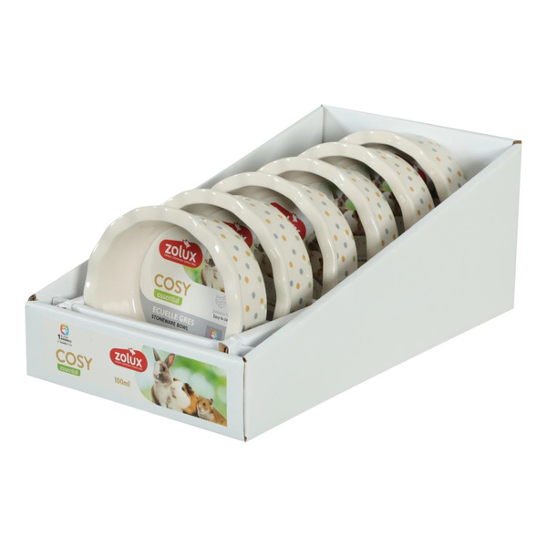 ZOLUX Miska ceramiczna dla gryzonia COSY 100 ml w groszki
