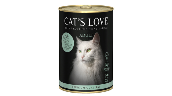CAT'S LOVE Pute - indyk z olejem z łososia i kocim tymiankiem (400g)