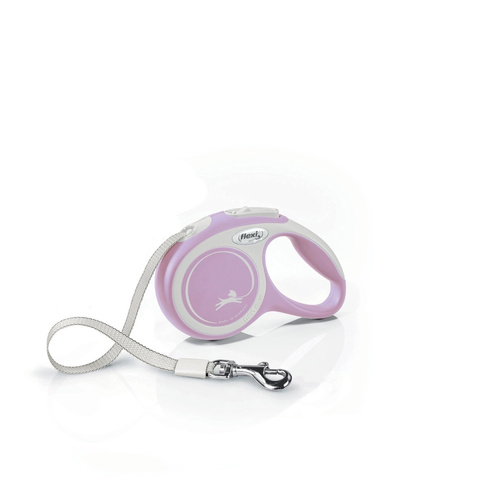 FLEXI Smycz automatyczna dla psa New Comfort XS taśma 3 m kol. różowy