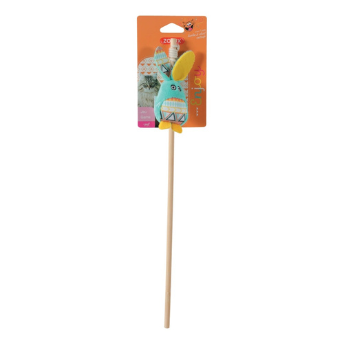 Zolux Zabawka dla kota wędka królik KALI kol. zielony 40 cm