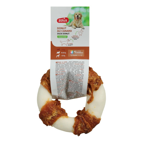 ZOLUX Gryzak dla psa donut z kaczką 7 cm