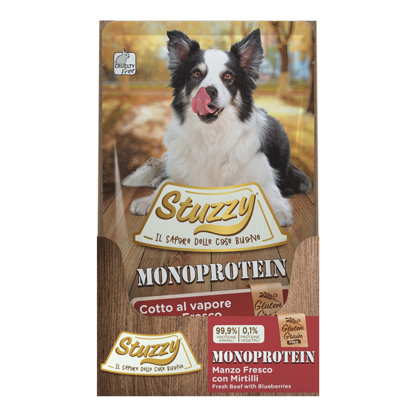 Stuzzy Monoprotein karma mokra dla psa świeża wołowina z borówką pasztet 150 g