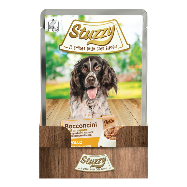 Stuzzy Bocconcini karma mokra dla psa kurczak w galarecie kawałki 100 g