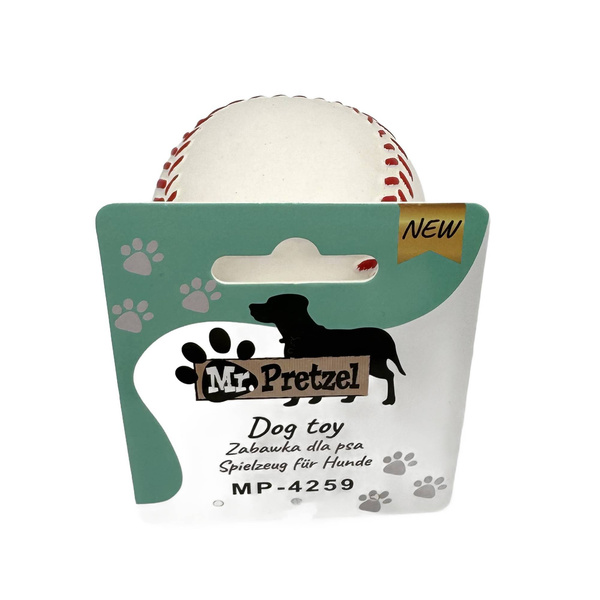 Mr. Pretzel Miękka piłka Baseball dla psa 7.5 cm