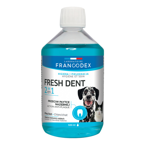 FRANCODEX PL Płyn dla psa i kota do higieny jamy ustnej Fresh dent 500 ml