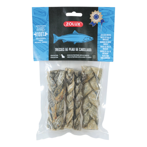 ZOLUX Przysmak naturalny dla psa Warkocz ze skóry dorsza 70 g