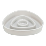 Trixie Slow Feeding, miska, dla kota, szara, plastik/TPR, 0,35 l/15×15 cm, spowalniająca jedzenie