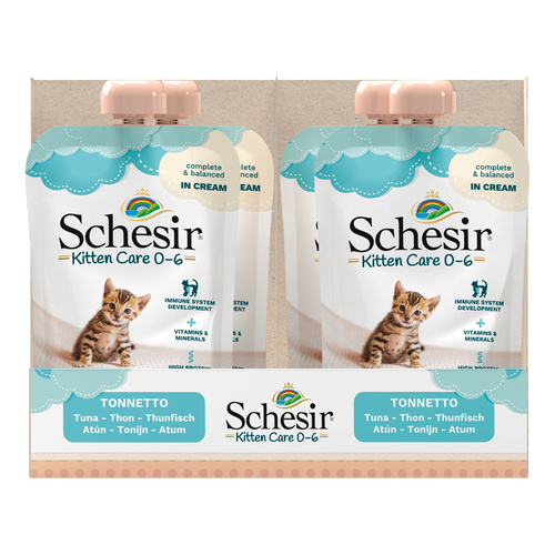 Schesir Kitten Care 0-6 karma mokra dla kociąt pasta z tuńczyka 150 g