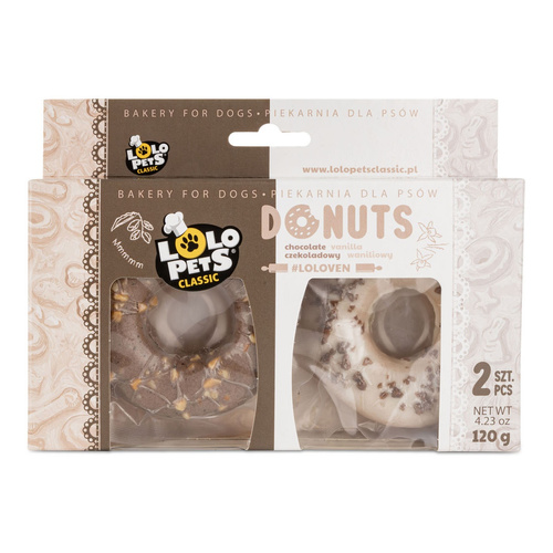 Donuts O Smaku Waniliowym I Czekoladowo-Orzechowym 2 Szt. 120 G