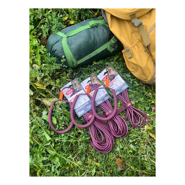 ZOLUX Smycz okrągła dla psa silikonowa BIVOUAK czerwona 15m