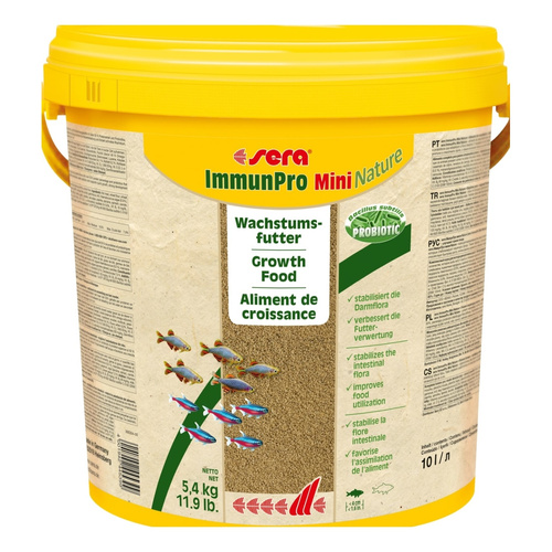 Sera ImmunPro Mini Nature 10L 54kg - pokarm wolnotonący dla ryb poniżej 4cm
