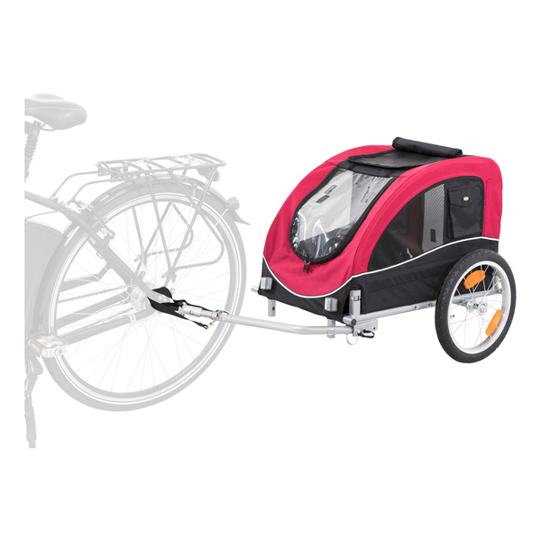 Trixie Przyczepka rowerowa, czerwono-czarna, M: 63 × 68 × 75/137 cm