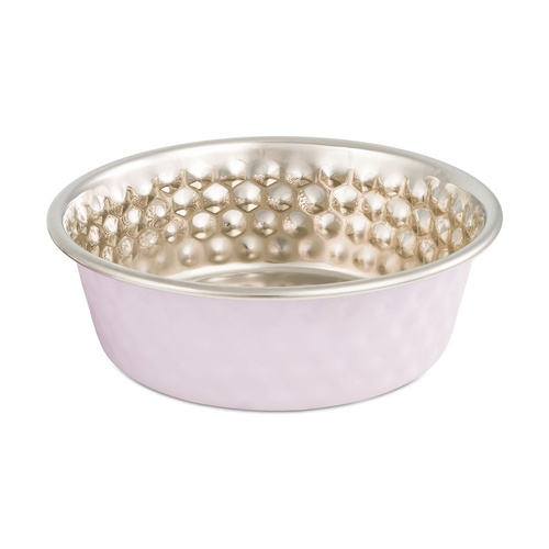 Barry King Miska, dla kota/psa, fioletowa, tłoczona, wzór plaster miodu, stal nierdzewna, 260ml