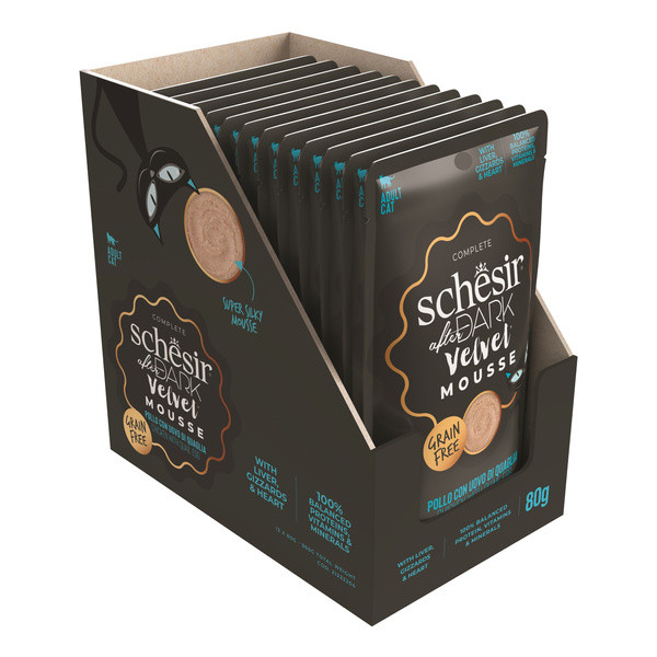 Schesir After Dark Velvet Mousse karma mokra dla kota kurczak z jajkami przepiórczymi 80 g