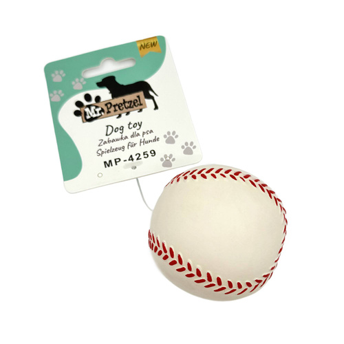 Mr. Pretzel Miękka piłka Baseball dla psa 7.5 cm