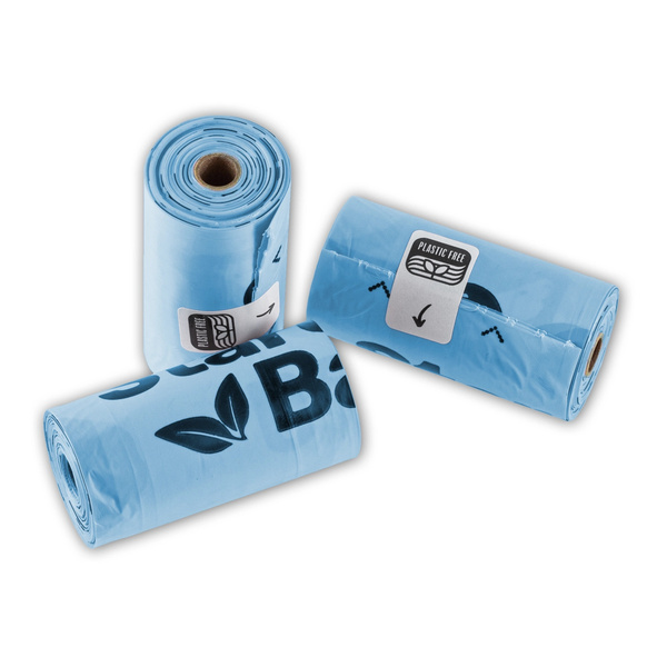 STARCHBAG Kompostowalne BIOworki na odchody 8 rolek x 15szt, kol. błękit