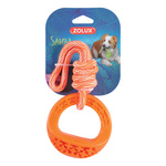 Zolux Zabawka dla psa okrągła ze sznurem TPR SAMBA 26 cm kol. pomarańczowy