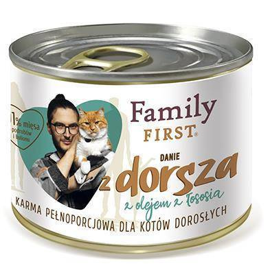 Family First danie z DORSZEM dla kota adult 200g