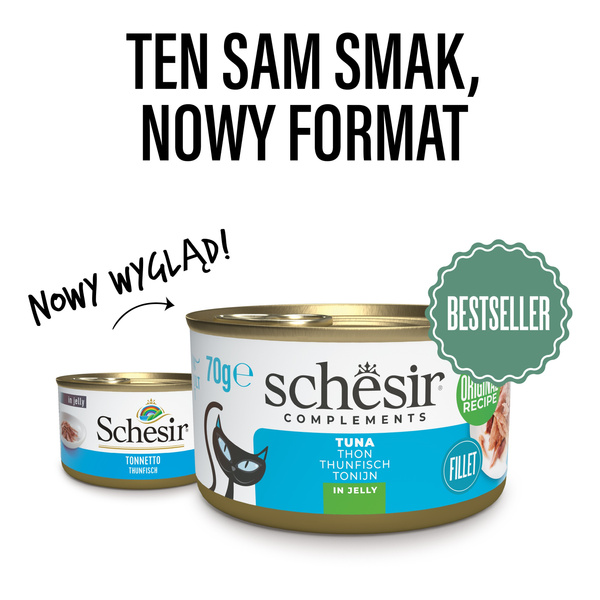 Schesir Complements karma mokra dla kotów tuńczyk w galarecie 70 g