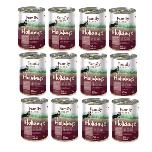 Family First Dziczyzna gęś jabłko adult  12 x 400g