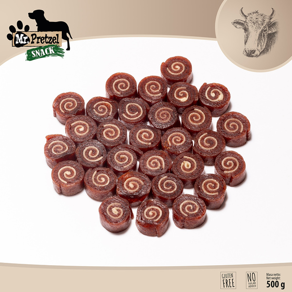 PRZYSMAK DLA PSA - Sushi z wołowiną Mr.Pretzel 500g ZDROWE PREMIUM