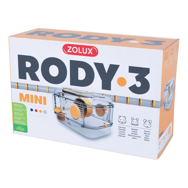 Zolux Klatka dla chomika, myszki RODY 3 MINI kol. żółty