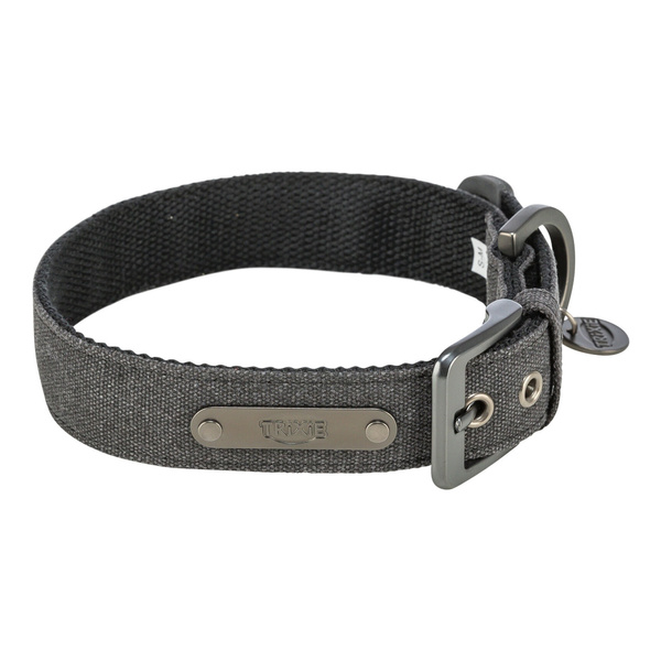 Trixie CityStyle, obroża, dla psa, bawełna, czarna, M: 35-42 cm/25 mm, szeroka