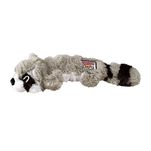 KONG Zabawka dla psa Knots Scrunch Raccoon SZOP Piszczałka Lina M/L 37cm