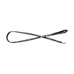 Barry King Smycz dla psa, Equilibre, Czarna Zebra, skórzana nikiel, 13mm/120cm