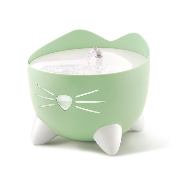 CatIt Pixi Fountain Combo, zestaw poidło Pixi 2,5l + miska, miętowo-zielony, GRATIS opakowanie filtrów CH-7216