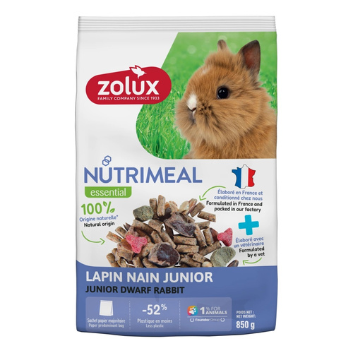 ZOLUX Karma mieszanka dla królika miniaturki junior NUTRIMEAL 4 850g