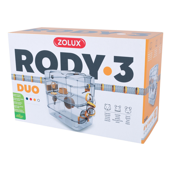 Zolux Klatka dla chomika, myszki RODY 3 DUO kol. żółty