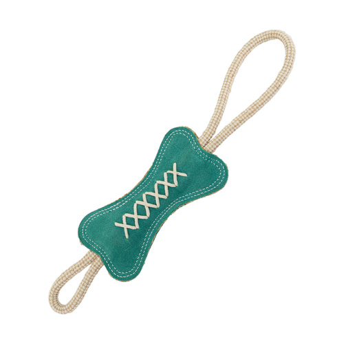 Barry King zabawka, dla psa, kość, skórzana, ze sznurkami, 20x7cm/ 5mm