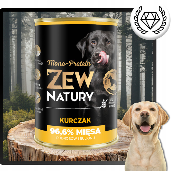 Mokra Karma Dla Psa Kurczak Puszka 800g Zew Natury MONO-PROTEIN