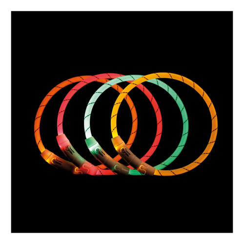 Trixie OBROŻA świecąca LED opaska na USB M-L 45cm