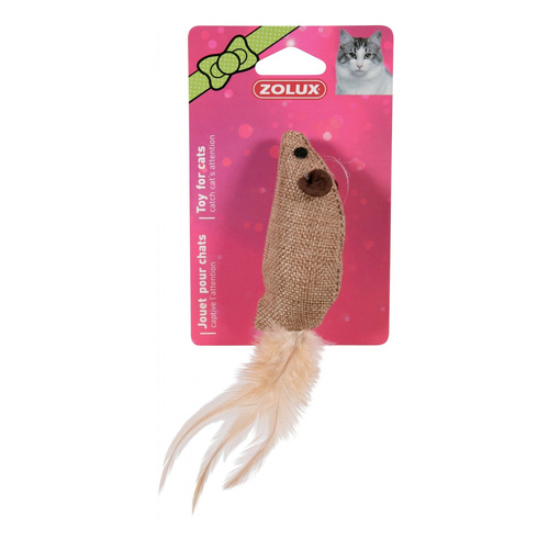 ZOLUX Zabawka dla kota, mysz z piórkiem 4 cm