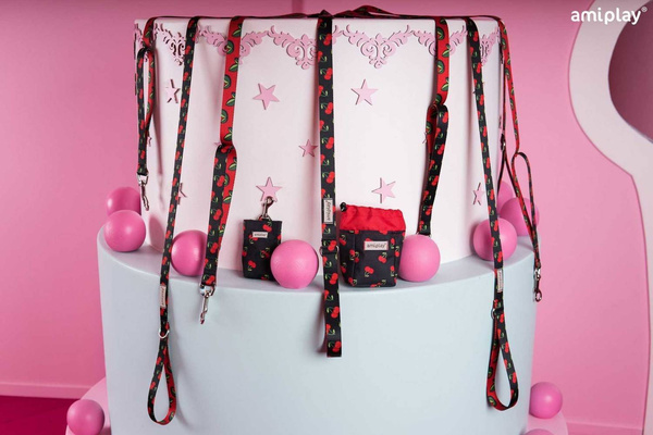amiplay Smycz dla Psa 7w1 BeHappy S 100-200cm Cherry