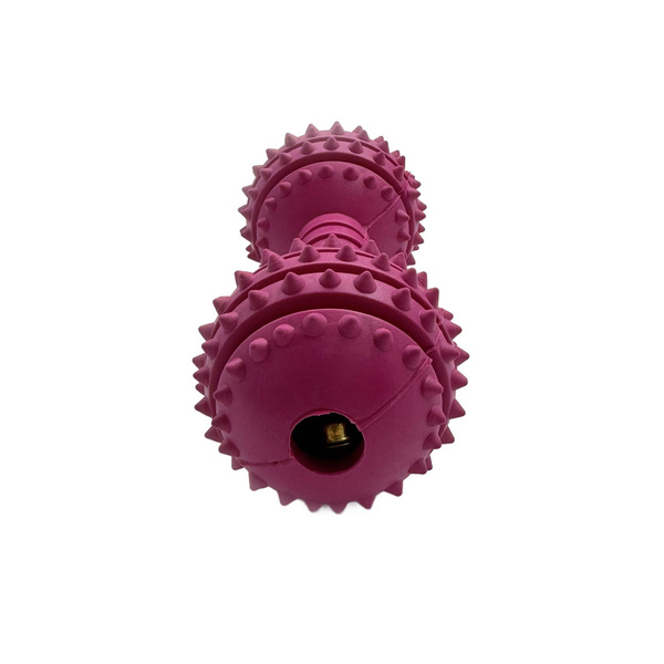 Mr. Pretzel Zabawka hantel gumowy z kolcami twardy dla psa 15cm