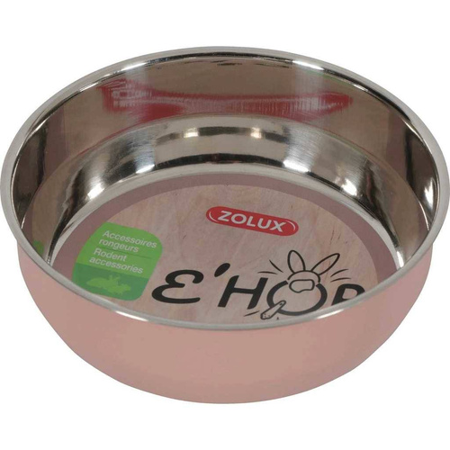 Zolux Miska EHOP dla Psa stal nierdzewna róż 400ml