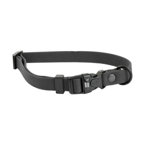 Barry King Obroża dla psa z wytrzymałej gumy, czarna, 16mm/30-47 cm