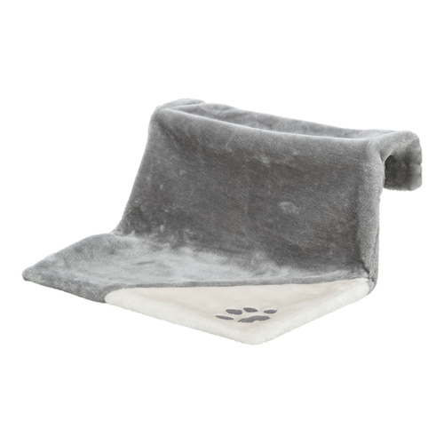 Trixie Legowisko na kaloryfer, dla kota, szare/jasnoszare,  plusz długowłosy, 45 × 26 × 31 cm