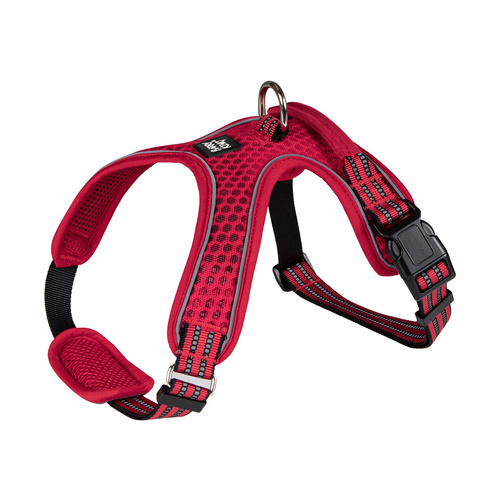 Barry King Szelki, dla psa, czerwone, odblaskowe, rozmiar XL, dodatkowa podkładka pod szyję